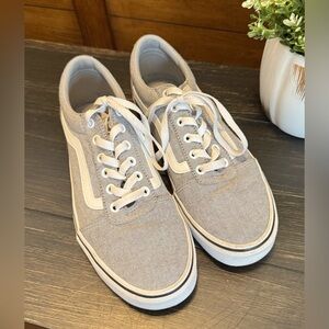 Vans Gray Canvas Womens Sneakers. Size 10.